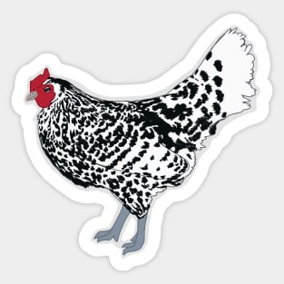 Silver Spangled Hamburg Sticker